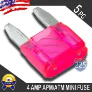 5 Pack 4A Mini Blade Style Fuses APM/ATM 32V Short Circuit Protection Car Fuse