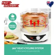 Devanti 5 Tray Food Dehydrator White Fruit Beef Jerky Pet Dryer AU Stock