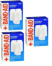 Band Aid Flexible Rolled Gauze Dressing for Minor Wound Care 5 Counts X 3 Packs