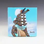 NATIVE AMERICAN ZUNI FIRE KACHINA PAINTING BY GABE SICE
