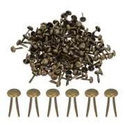 200 x Paper Brass Fasteners Split Pins Pastel Mini Bronze 4.5 x 8 mm