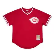 Mitchell & Ness Red MLB Cincinnati Reds Barry Larkin 1990 Pullover Jersey - XS