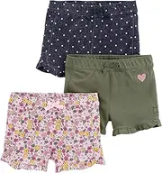 [Simple Joys by Carter's] Girls' 3-Pack Knit Shorts
