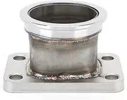 XTevu Turbo Flange Adapter, 2.5in V-Band Flange Turbo Adaptor Stainless Steel Adapter, Turbo Conversion Adapter for T3 T4 Turbo