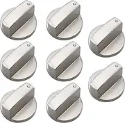 Gas Stove Rotary Knob Metal 8 mm x 4 cm, Pack of 8 Knobs, Universal Stove Gas Hob Adapter Accessories, Cooking Surface Control Lock for Kitchen Stove Electric Hob Gas Stove Hob Zinc Alloy Gas Hob Knob (8)