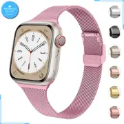Milanese Slim Strap For Apple Watch 38 40 41mm Women Metal Wristband Bracelet