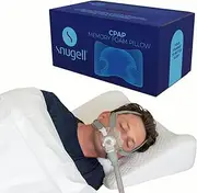 Snugell Memory Foam CPAP Pillow –Ergonomic Support for All Sleep Positions –Compatible with All Masks & Hoses –Reduces Air Leaks & Pressure – Washable Cotton Cover for Enhanced Comfort & Sleep Quality