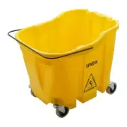 SPARTA Durable Polypropylene Mop Bucket 8.75-Gal 18" x 18" Yellow w/ Anti-Splash