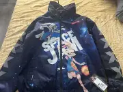 NWOT Members Only Space Jam Looney Tunes Tune Squad Hooded Jacket Sz Large