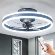 Modern Chandelier 5 Blades Ceiling Fan Remote Control 3-Color 3 Speed Fandelier