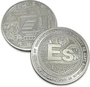 Einsteinium Cryptocurrency Physical Souvenier Coin You Can Hold in Your Hand, Silver Plated with Certificate of Authenticity, President Coin, Original, Unique Aizics Mint Design