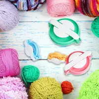 在飛比找樂天市場購物網優惠-毛球器 毛線製球器 編織毛球工具 4入組 絨球器 毛線編織器