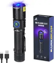 UV 365nm Flashlight Black Light LED, Ultraviolet Flashlights, Powerful Rechar...