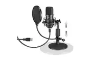 Audio Podcast Broadcast Recording USB Condenser Cardioid Microphone Stand Filter