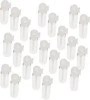 HAPINARY 100pcs Test Tube Bottle Reusable Water Bottles Bottle Caps Liquid Containers Travel Liquid Container Mini Perfume Bottle Clear Container Travel Perfume Bottle Glass White