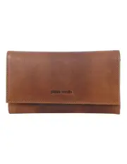 [PIERRE CARDIN] Rustic Leather Wallet in Brown