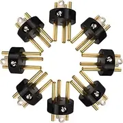 Abaodam 8pcs Three Pin Connectors for Microphones High Reliability Audio Adapters Compatible with Microphone Power Amplifier and More Precision Production for Stable Performance