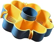 1pc Vegetable Plate Hot Pot Vegetable Basket Tool Tray Dried Fruit Food Storage Kitchen Drain Rack Snack Container Seafood Plate Rotating Serving Dish Plastic to Rotate Grid Filter
