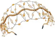[Oxtxuzdm] Elegant Crystal Beaded Hair Net Rhinestones Women Party Beautiful Headpiece for Weddings and Parties