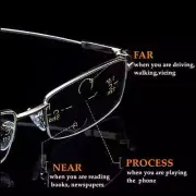 Metal Titanium Multifocal Reading Glasses Progressive Bifocal Anti Blue Ray