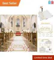 3x100 Feet White Wedding Aisle Runner with Pull String for Elegant Ceremonies