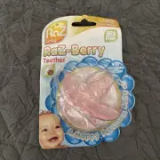 RaZ-Berry Pacifier Silicone Teether 3+ Months Pink BPA Free NEW 2009 Lot 0902