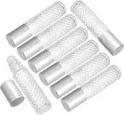 DECOMELODY 8Pcs Refillable Roll Glass Bottles for Essential Oils Durable Massage Ball Containers Travel Friendly Subpackage Holders for Skin Care and Aromatherapy
