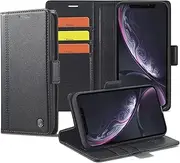 GoshukunTech for iPhone X Case,for iPhone Xs Wallet Case,Flip Leather Wallet Cover with Card Holder Cash Pocket Magnetic Closure[ Black ]