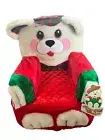 Christmas Bear Plush Foam Hug Chair Small Child Toddler Soft Vtg Kmart Fairview