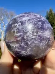 Rare Unicorn stone sphere Lepidolite Pink Tourmaline Smokey Quartz Healing Vibes