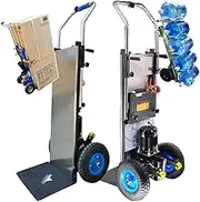 Home Hand Truck Stair Climber Electric Labor-Saving Stair Climbing Trolley with Telescoping Handle 400 Kg Load 48 V/36 Ah Removable Battery Handle Button - Stairs Up and Down