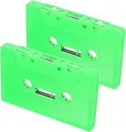 TOKIDNY 2pcs Retro Cassette Tape Storage Box Empty Organizer for Blank Recording Tapes Versatile Holder for Home Bookshelves and Desks Protective Design