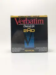 Verbatim DataLife High Density 3.5” Disks MF-2HD 10 Diskettes Formatted 4 Apple