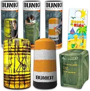 Bunkr Battle Zone Take Cover Set for Kids - Bundle of 3 Inflatable Bunkers for Blaster Battles, and More | Bunk Take Cover for Indoor or Outdoor Use
