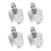 4Pcs 12mm Glass Shelf Holder Zinc Alloy Adjustable Clips Clamp 5-8mm Thickness