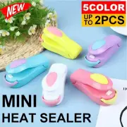 up to 2pcs Plastic Bag Sealer Heat Sealing Machine Handheld Portable Seal Mini