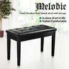 Melodic PU Leather Piano Bench Stool Keyboard Seat Chair w/Large Space Storage
