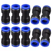 16mm Quick Connect Fitting Plastic Hose Pipe Fitting 10 Pack Black Blue