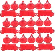 FOYTOKI 40pcs Plastic Traffic Signs: Mini Roadblocks Barricades Playset for Kids for DIY Sand Table Models School Teaching and Parent Child