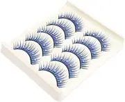 Healeved Makeup False Lashes 5 Pairs Rhinestone Lashes Side Cat Eye Cluster Only All
