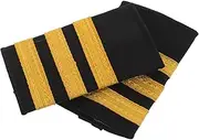 [LIGIGWASH] Pilot Shoulder Boards Captain's Epaulets Flight Attendant Uniform Silk Comfortable Material Professional Appearance