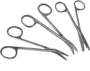 3x Stainless Steel Scissors for Sewing & Thread Work Cutting/Stitching 4.5" Long