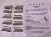 10 Pottery Barn Drapery Curtain Hooks 1.5 Inch Silver Metal Slide Pins