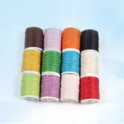 12pcs Rope Elastic Cord Waxed Cotton Cord Silk Beading Thread Wax Beading Thread
