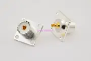 1 Piece of SO-239 UHF Female Chassis Connector Silver Teflon Gold 4-Hole Mount