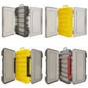 Fishing Tackle Box Storage Boxes Double Sided Multifunctional Yellow/Grey