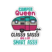 Camper Queen Classy Sassy & Smart Assy Sticker Outdoor Sticker Vinyl