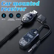 Portable Bluetooth 5.3 USB Wireless Transmitter Receiver Audio Adapter 3.5mm Aux