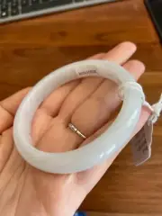 100% Untreated Genuine Grade A Jade Bangle Jadeite Bracelet 純天然翡翠A貨手鐲 57mm
