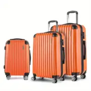 3pcs Luggage Trolley Travel Set Suitcase Carry On TSA Lock Hard Case Lightweight
